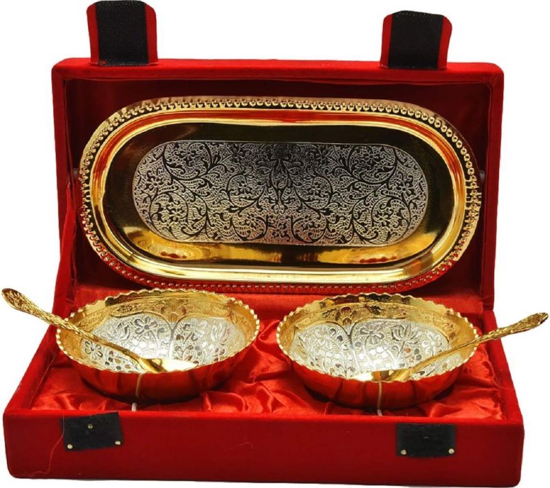 Golden Brass Bowl Dinner Set at Best Price in Moradabad