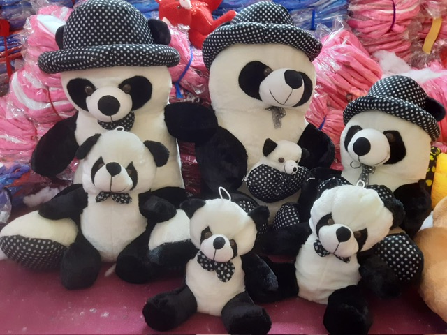 Cotton Panda Toy, For School/play School, Amusement Park, Personal, Packaging Type : Plastic Bag
