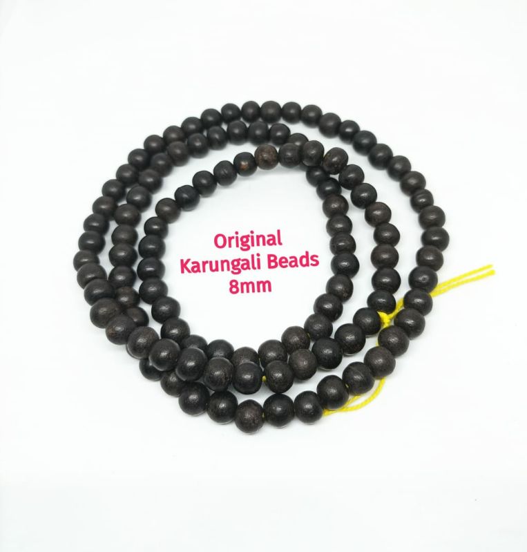 Ebony Wood Karungali Beads Mala, Feature : Durable, Fine Finishing