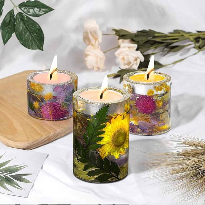 Multicolor Round Printed Resin Candle Stand, for Home Decoration, Table Centerpieces, Size : Standard