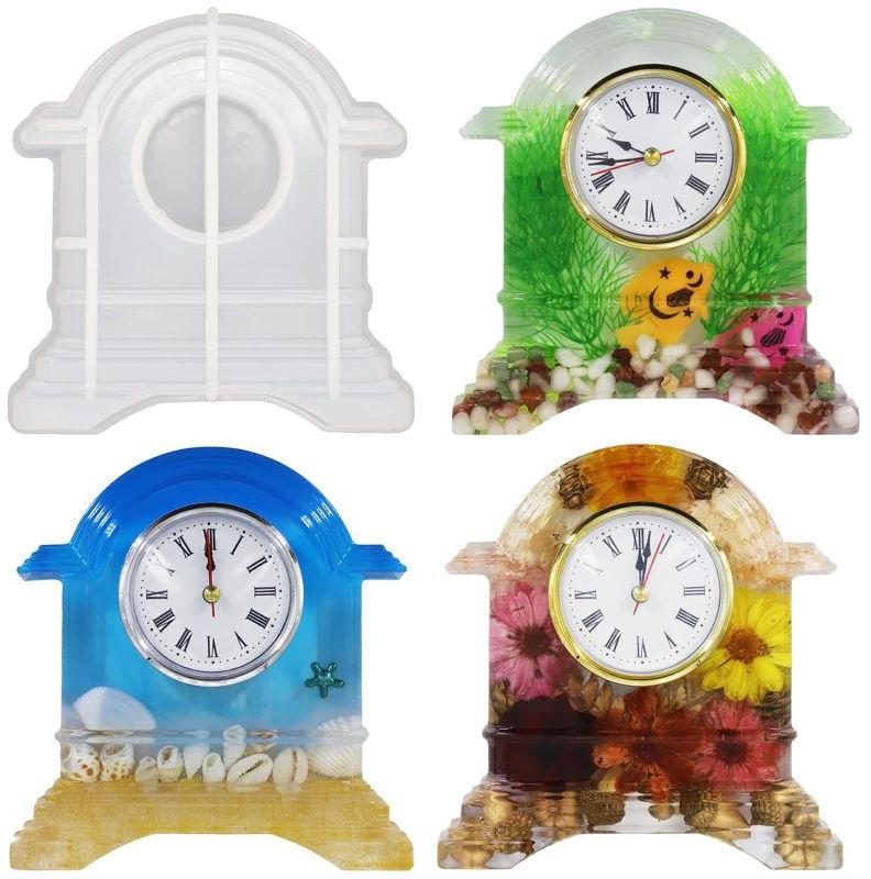 Resin Table Clock, for Home, Office, Style : Classy