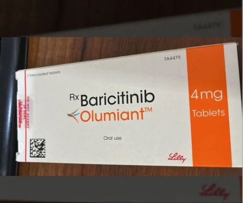 Olumiant Baricitinib 4mg Tablet, for Covid Treatment, Packaging Type : Strips