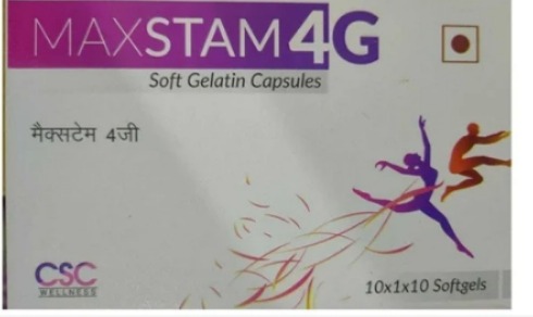 Tablets Max Stam 4G Capsule, Packaging Type : Box
