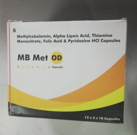 Methylcobalamin, Alpha Lipoic Acid, Thiamine Mononitrate, Folic Acid & Pyridoxine HCI Capsules