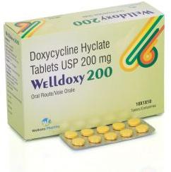 Tablets 200 mg Doxycycline Capsules, for Pharmaceuticals, Hospital, Grade Standard : Medicine Grade
