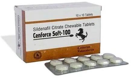 Cenforce Soft 100 Mg Tablet, Packaging Type : Box