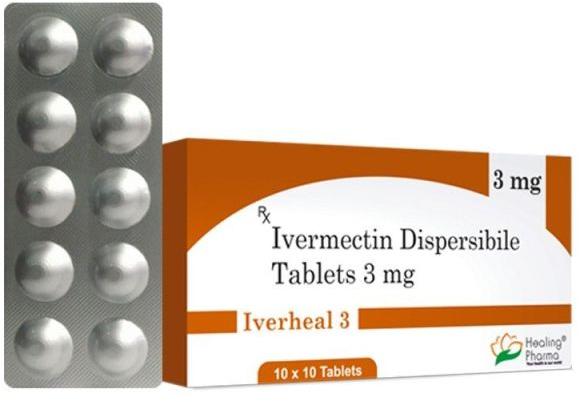 Ivermectin 3 Mg Tablet, for Pharmaceuticals, Hospital, Grade Standard : Antibiotic
