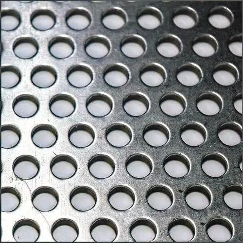 Mild Steel Perforated Sheet, for Industrial, Color : Grey