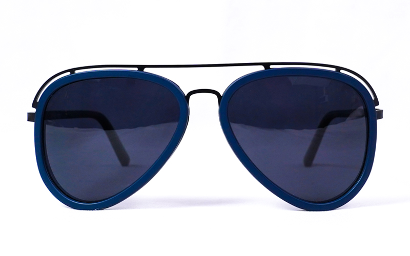 Black Full Rim Aviator Sunglasses Frame for Men in India
