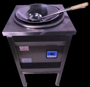 Lorman Stainless Steel Chinese Wok, for Hotels, Restaurants 