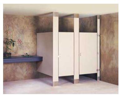 Rectangle Hinged Mild Steel Shower Cubicles Partition