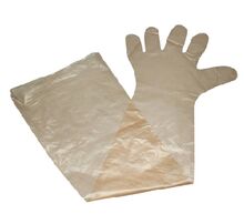 PLASTIC LONG SLEEVE DISPOSABLE GLOVES