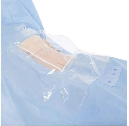 SMS Polypropylene Cesarean Drape, Color : Blue