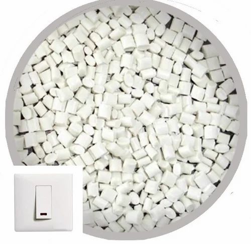 White Polycarbonate Compound Granules for Modular Switches, Packaging Size : 25 KG Bag