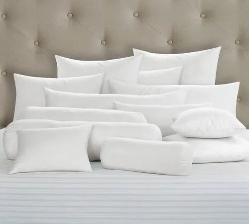 600-750-1000GMS Plain Poly Fill Pillow, Shape : Rectangular