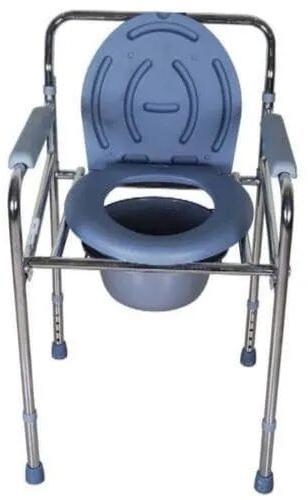 Mild Steel Commode Chairs, Color : Blue