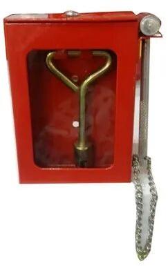 Mild Steel Fire Emergency Key Cabinet, Color : Red