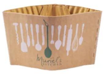 Printed Paper Cup Sleeve, Color : Brown