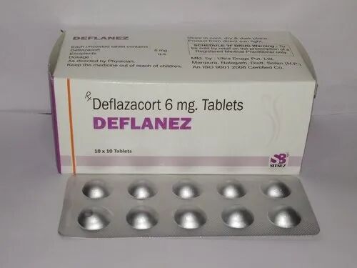 Deflanez Deflazacort Tablets, for Antibiotics, Packaging Type : Alu-alu
