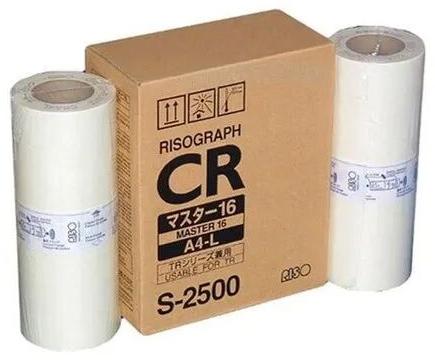 Plastic Cylindrical Riso Master Roll, Packaging Size : Box