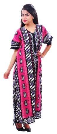 Printed Cotton Night Gown, Size : Free Size