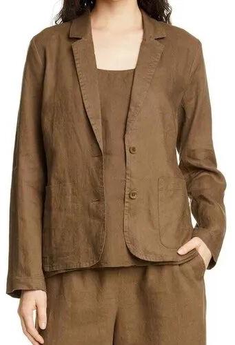 ZR Ladies Linen Blazer, Size : custom