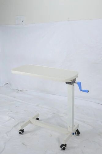 Wooden Mild Steel Over Bed Table, for Hospital