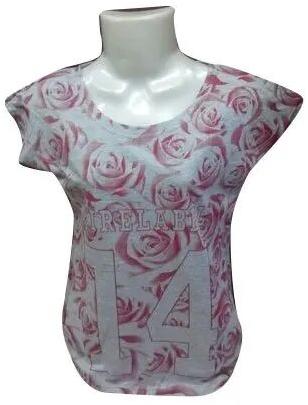 Ladies Rose Print Top, Occasion : Daily Wear