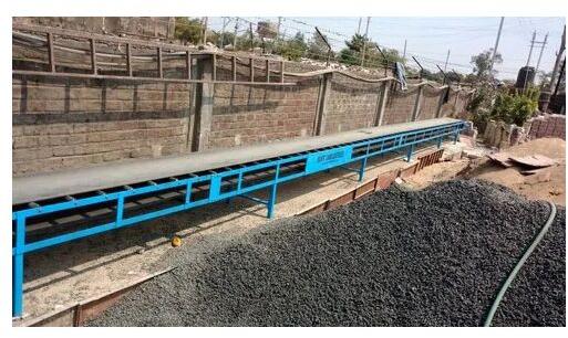 Mnt Industries Mild Steel Powered Belt Conveyor, for Industrial, Length : 20 Feet