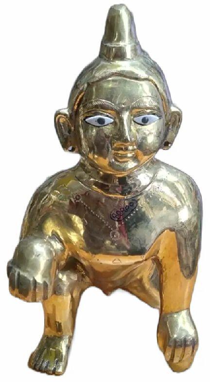 Brass Kanha Ji Statue, Color : Golden