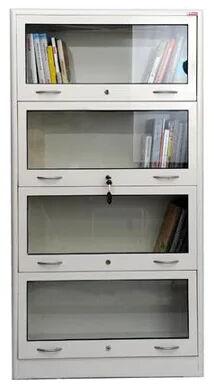 Wrought Iron Library Book Cases, Color : Grey