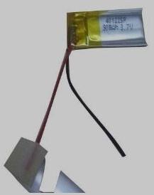 Lithium Polymer Battery, Size : 4 mm x 12 mm x 25 mm