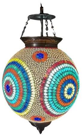 Crystal Glass mosaic Hanging Lamp, for Decoration, Voltage : 400-440 V