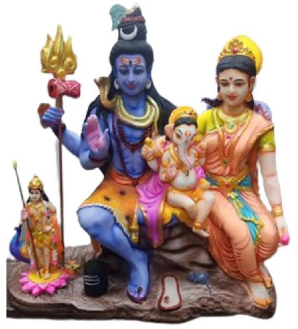 Marble Shiv Parvati Statue, Pattern : Painted
