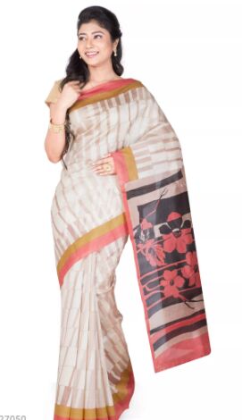 Brown Bangalore Silk Saree