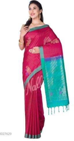 Red Dual Tone Coimbatore Silk Saree, Color : Blue