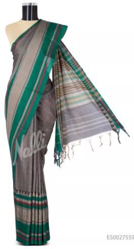 Wood Brown Narayanpet Cotton Saree