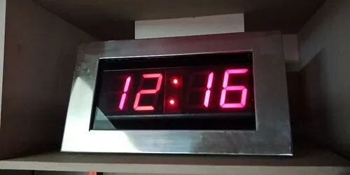 KTI White Metal Flame Proof Digital Clock