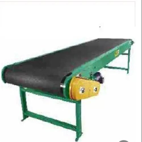 Rubber belt conveyor, Specialities : Rust resistant, High strength, Low maintenance .