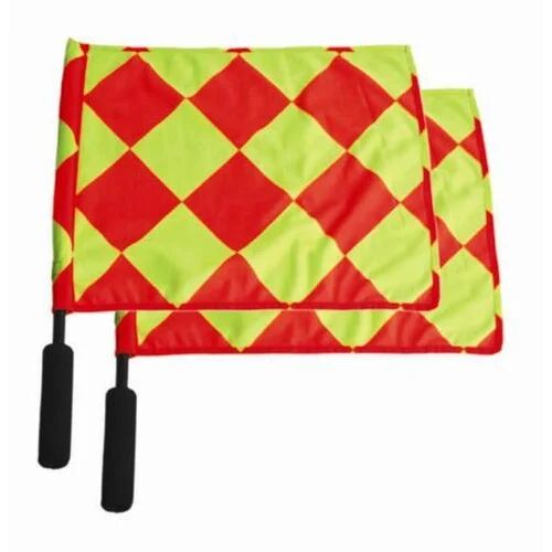 Polyester Fabric Linesmen Flag, Color : Red/yellow, Diamond, checkered