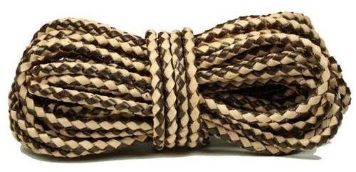 Braided Leather Cord, Packaging Size  : 25-100 mt