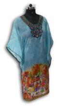 Flat chiffon printed kaftan