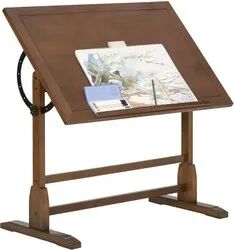 Brown Wood Drafting Table