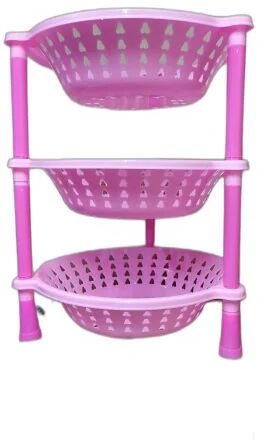 Plastic Vegetable Basket, Color : Pink
