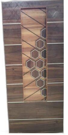 PVC Coated Door, Color : Brown