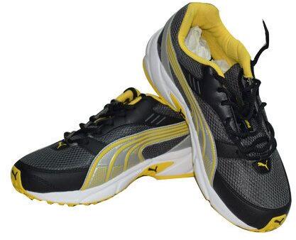 Rubber Mesh Puma Sports Shoes, Color : Yellow Black