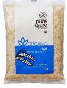Organic Semi Polished Rice