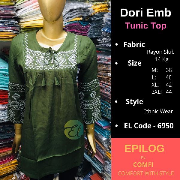EPILOG Dori Embroiderry Tunic Top, Gender : Women