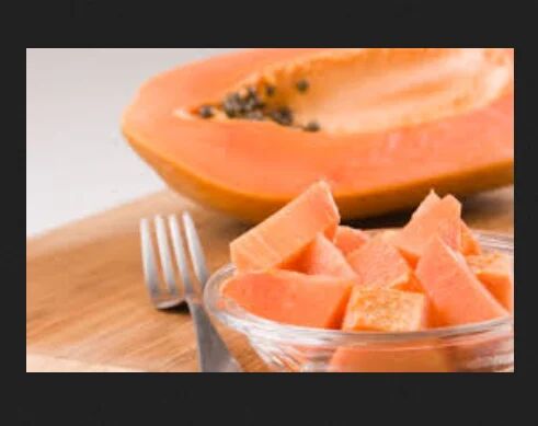 Frozen Papaya Cubes