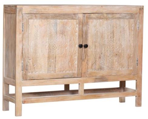 100x35x75cm  2 Door Mango Wood Cabinet
